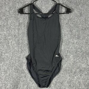 Ocean‎ Womens Black One Piece Swimsuit Athletic Racerback Swimwear Size 36